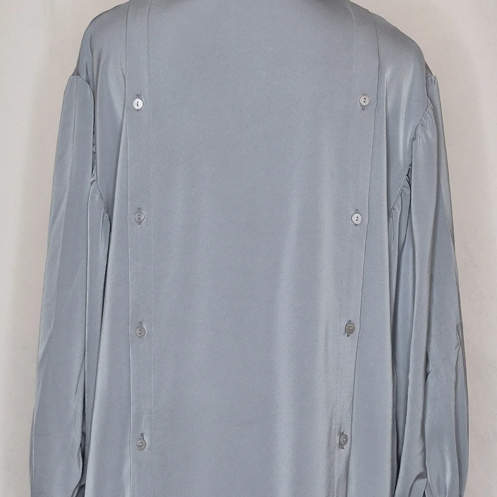 Nap Drape Shirt Robe Loungewear Dress - Size L